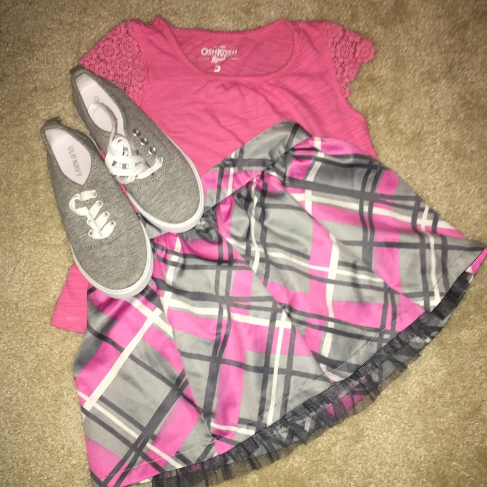 Girls Plaid Skirt